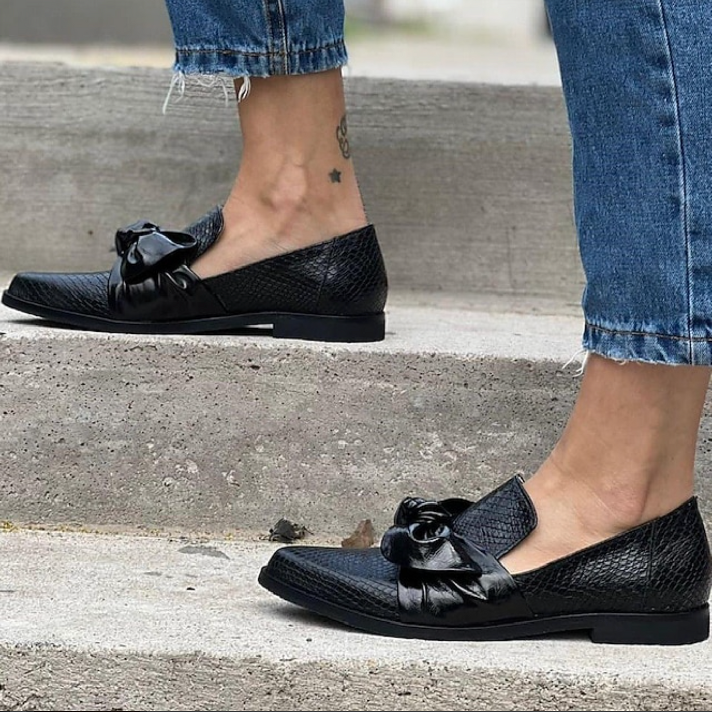 Claudia | Loafer mit Strickdetail